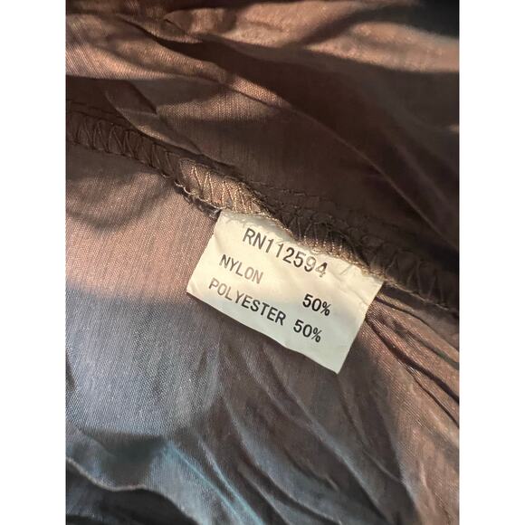 Anne Giorgio Crinkle Tie Up Dress Shirt Asymmetrical Gray Size Medium JL - Picture 7 of 9